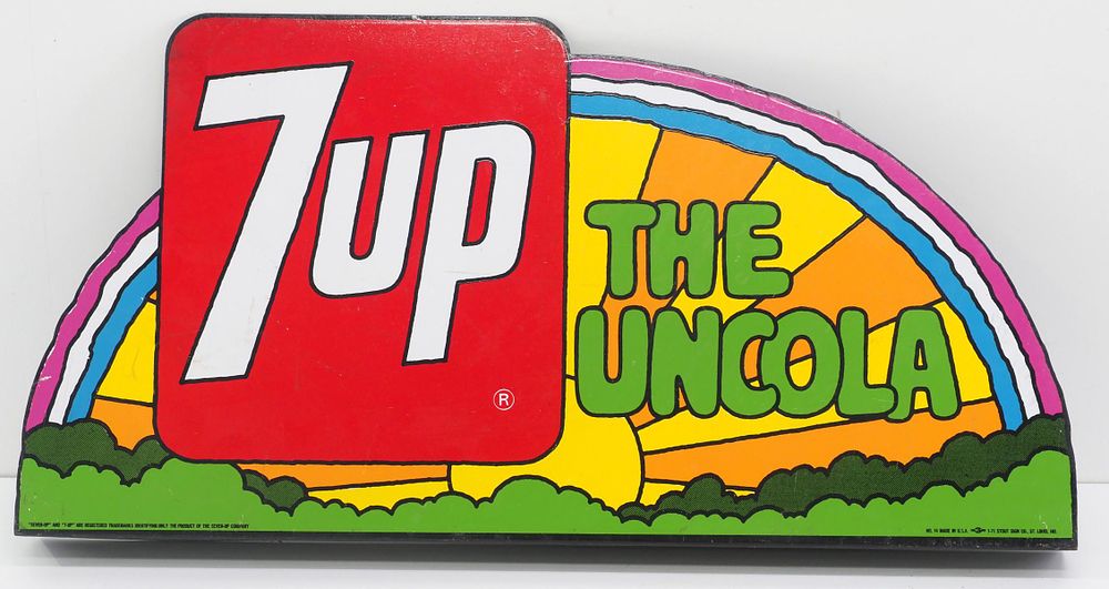 Lot 1069: 7-Up The Uncola sign