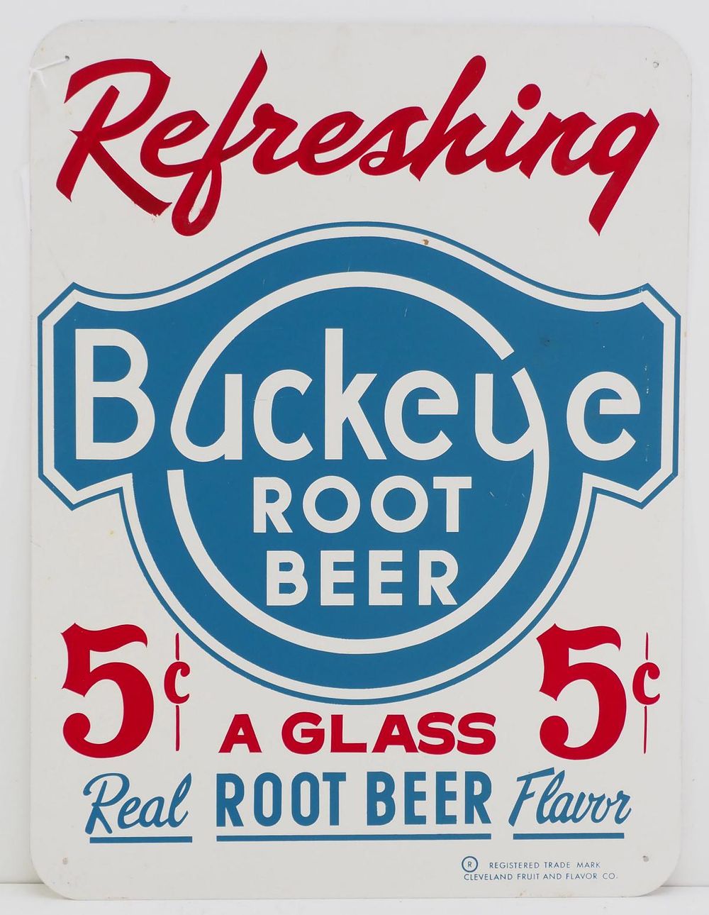 Lot 1072: Buckeye Root Beer sign