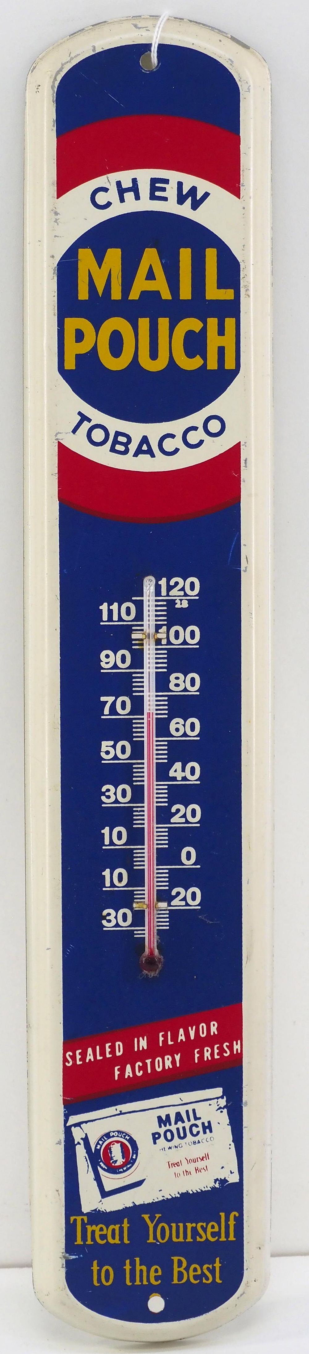 Lot 1080: Mail Pouch Tobacco thermometer