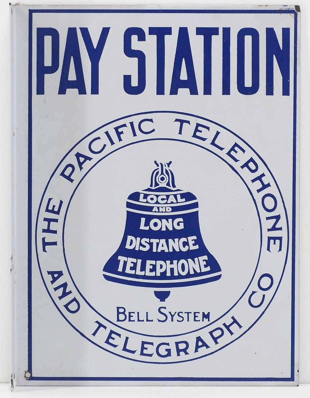 Lot 1091: Pacific Telephone Co. Pay Station sign
