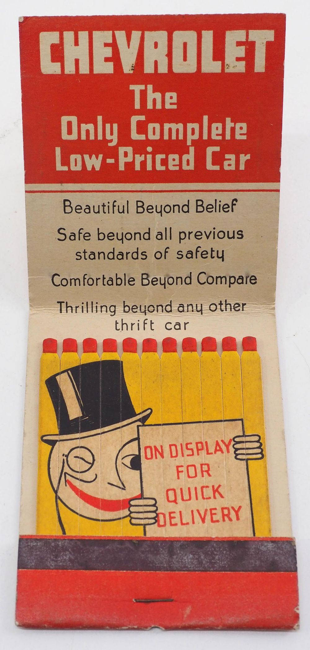 Lot 1095: NOS Chevrolet oversized book of matches