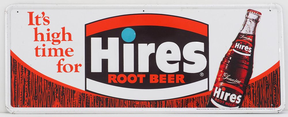 Lot 1099: Hires Root Beer self-framed sign