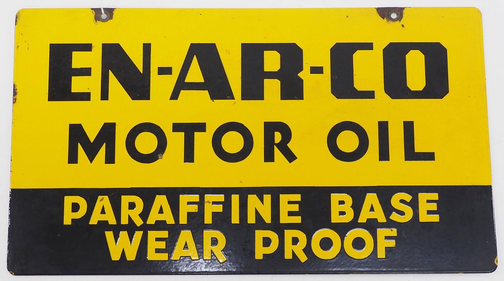 Lot 1100: EN-AR-CO Motor Oil sign