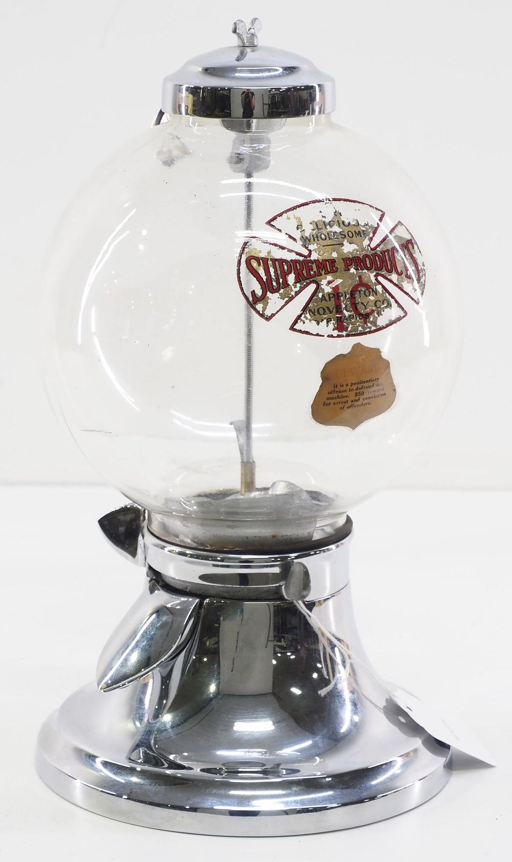 Lot 1117: Appleton Novelty Co. candy vendor
