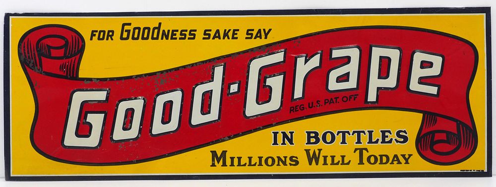Lot 1120: Good-Grape drink sign
