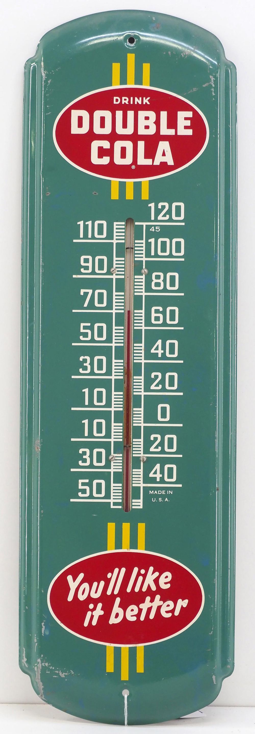 Lot 1125: Double Cola thermometer