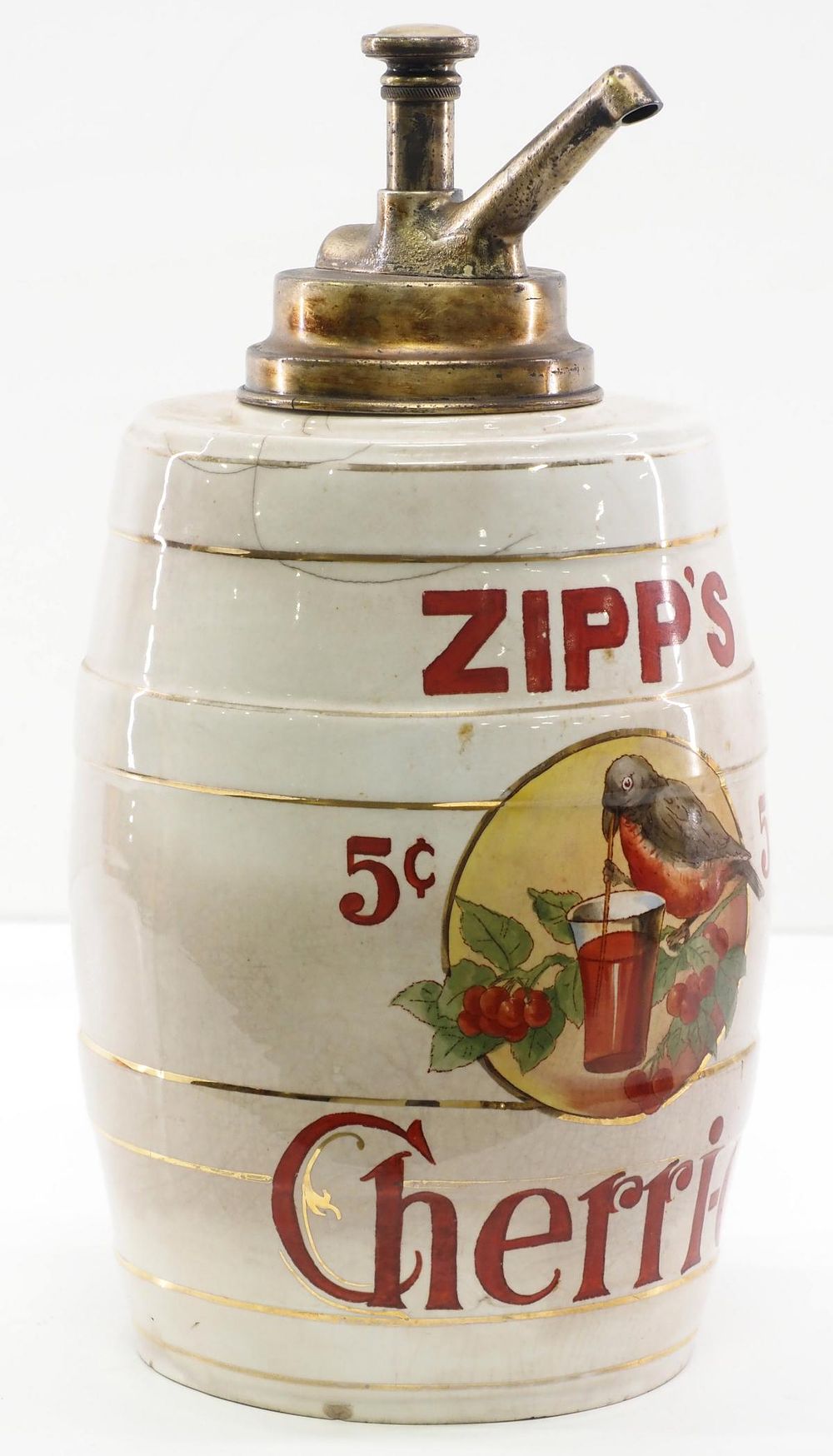 Lot 1132: Zipp's Cherri-O syrup dispenser