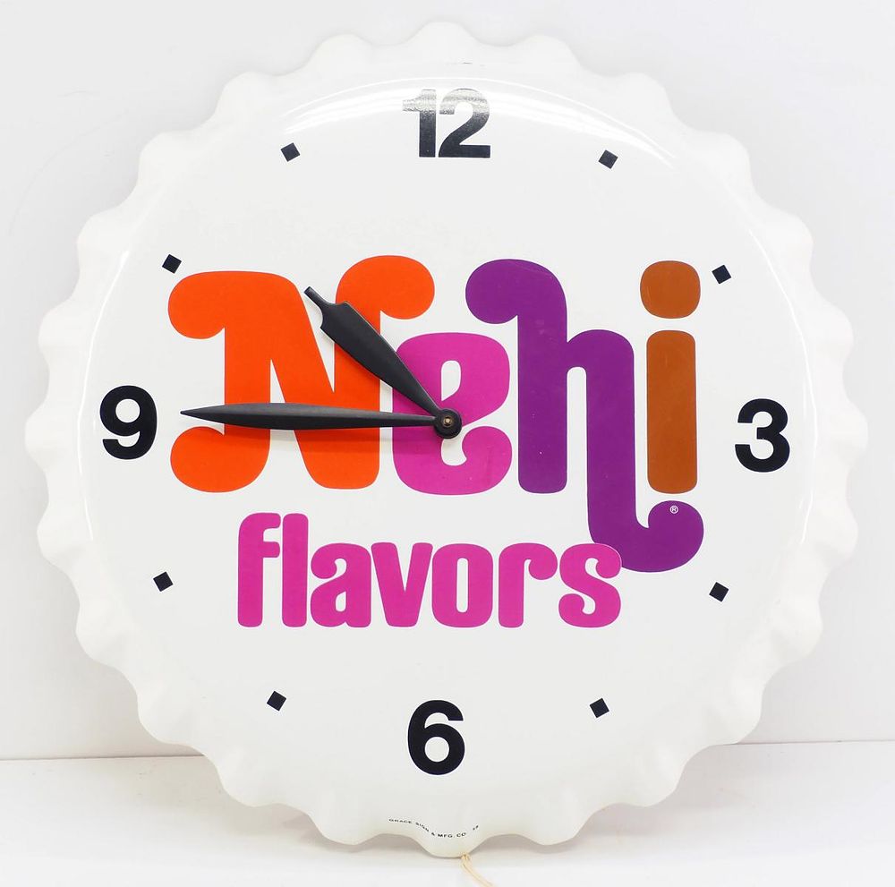 Lot 1151: Nehi Flavors electric bottle-cap clock