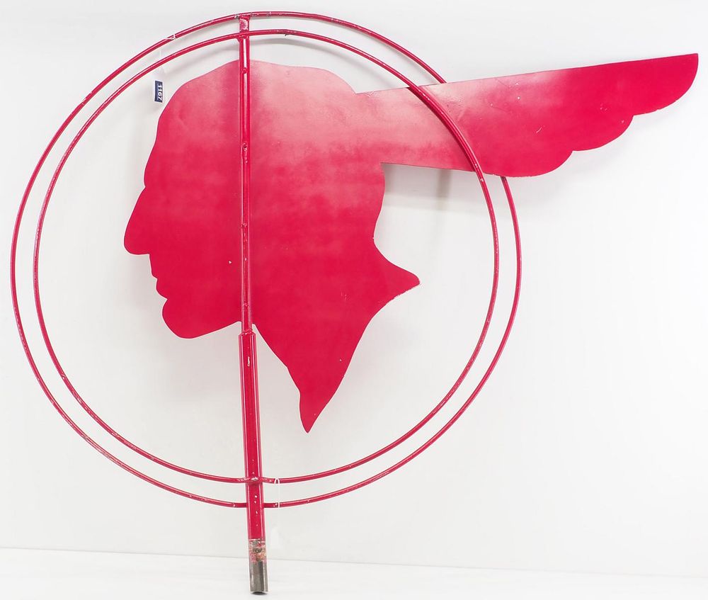 Lot 1167: 1950's Pontiac dealership weathervane