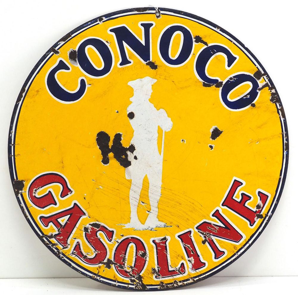 Lot 1177: Conoco Gasoline sign