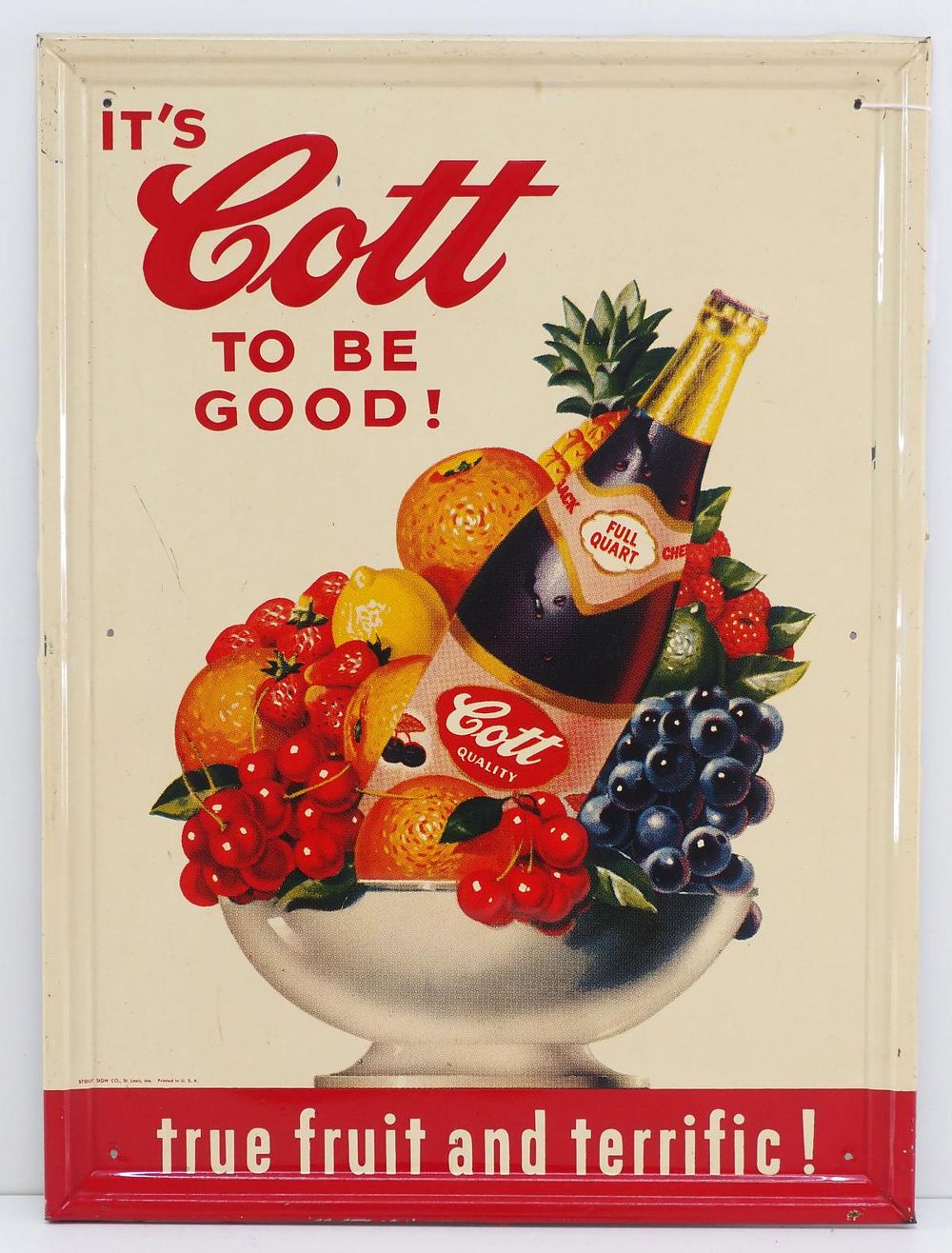 Lot 1183: Cott drink self-framed sign