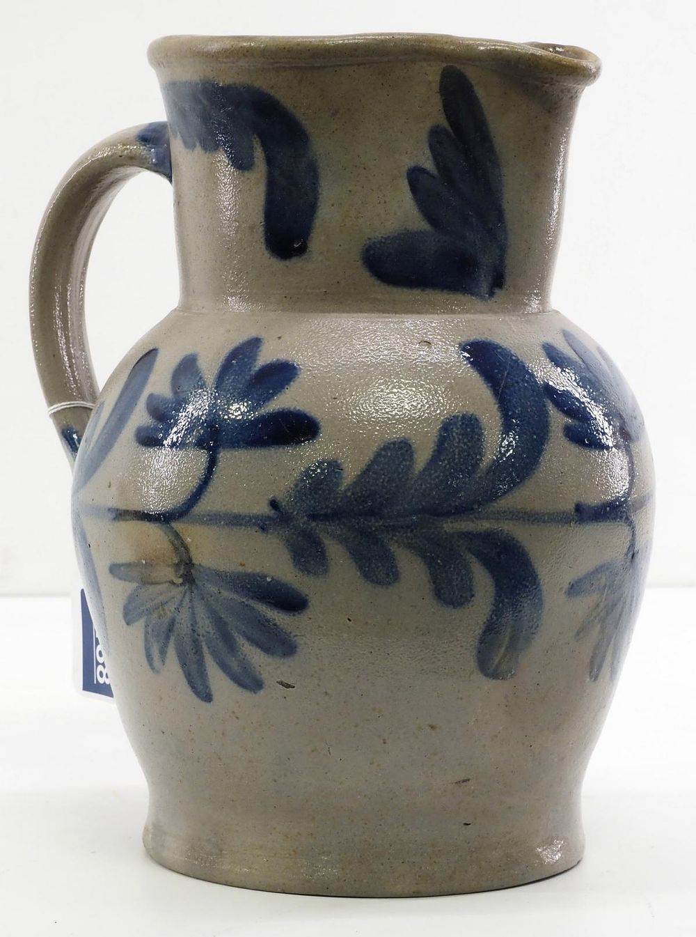 Lot 1188: Salt-glazed stoneware pitcher
