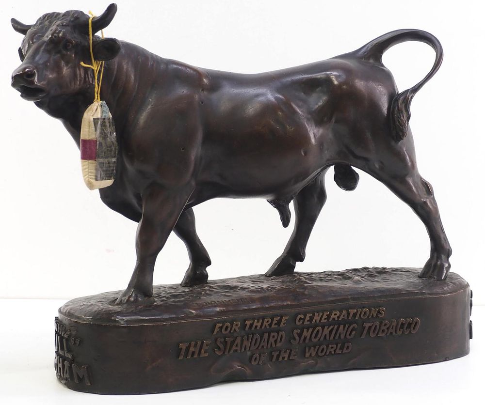 Lot 1196: Store display Bull Durham bronze bull, WOW!