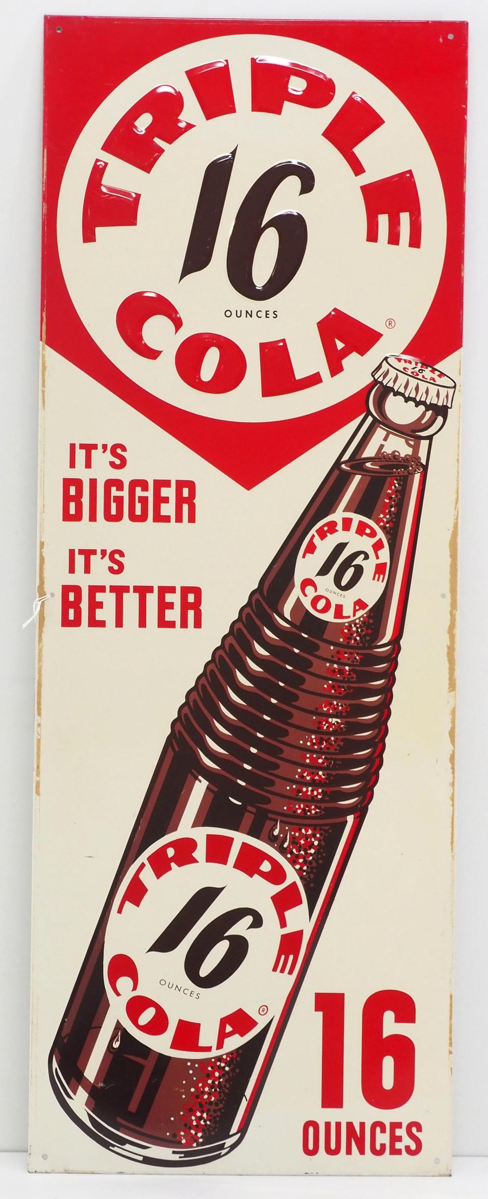 Lot 1216: Triple 16 Cola sign