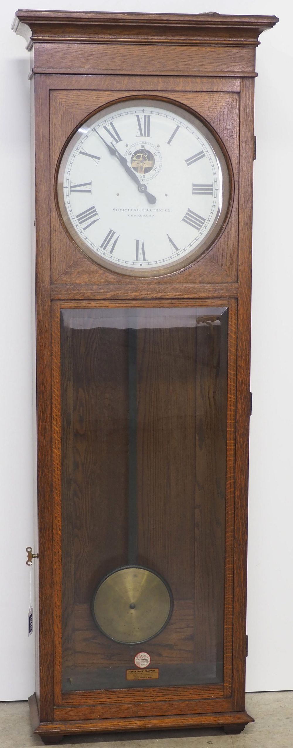 Lot 1218: Stromberg Electric Regulator Wall Clock