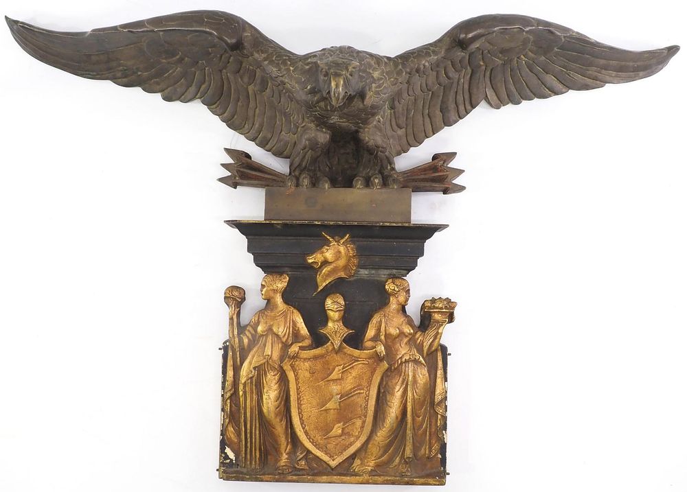 Lot 1226: Architectural brass eagle