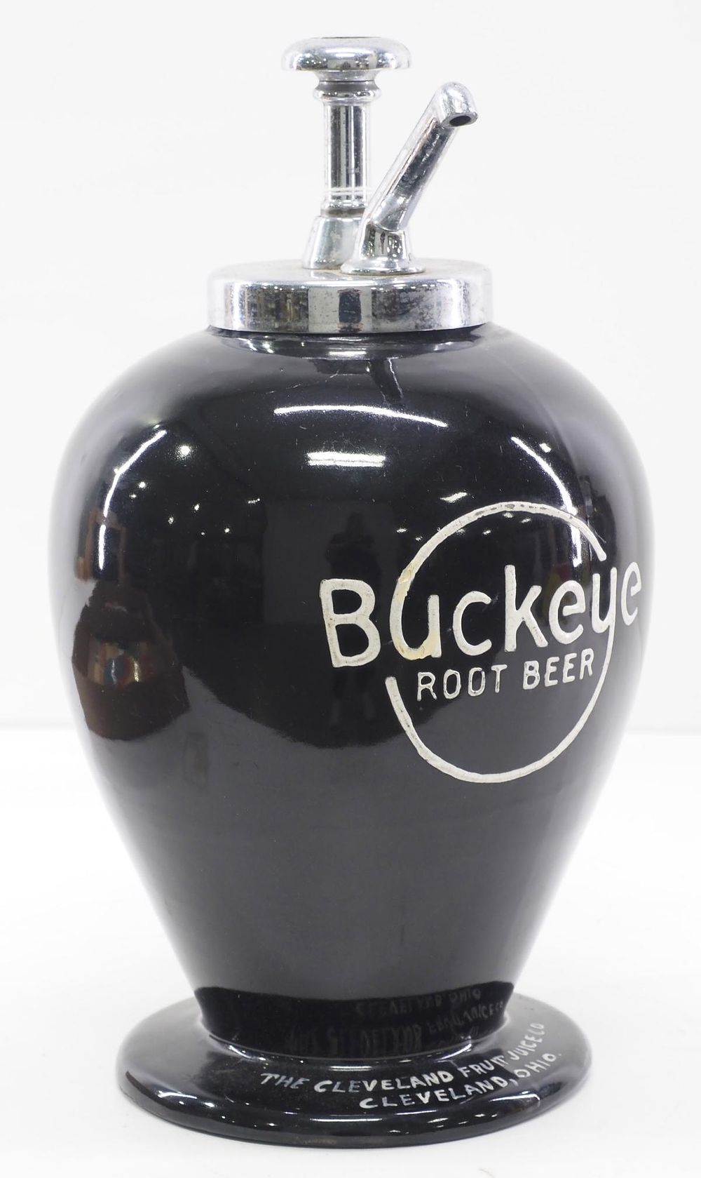 Lot 1229: Buckeye Root Beer syrup dispenser