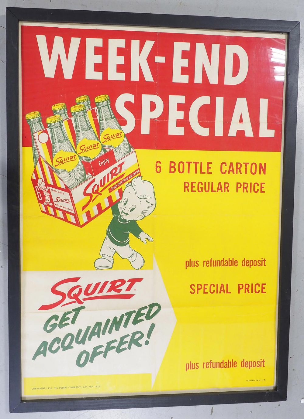Lot 1242: 1958 Squirt Week-End Special paper poster