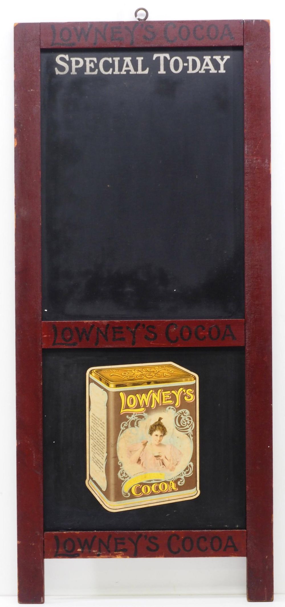 Lot 1248: Lowney's Cocoa menu chalkboard