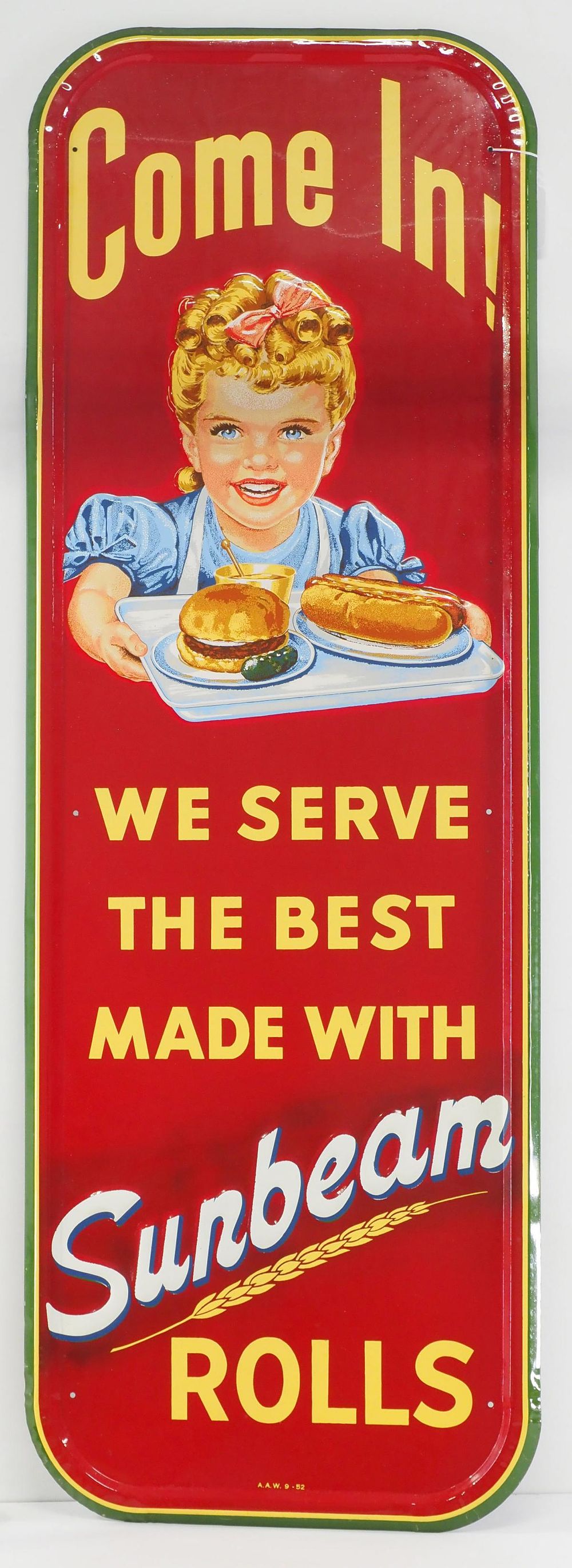 Lot 1264: NOS Sunbeam Rolls sign