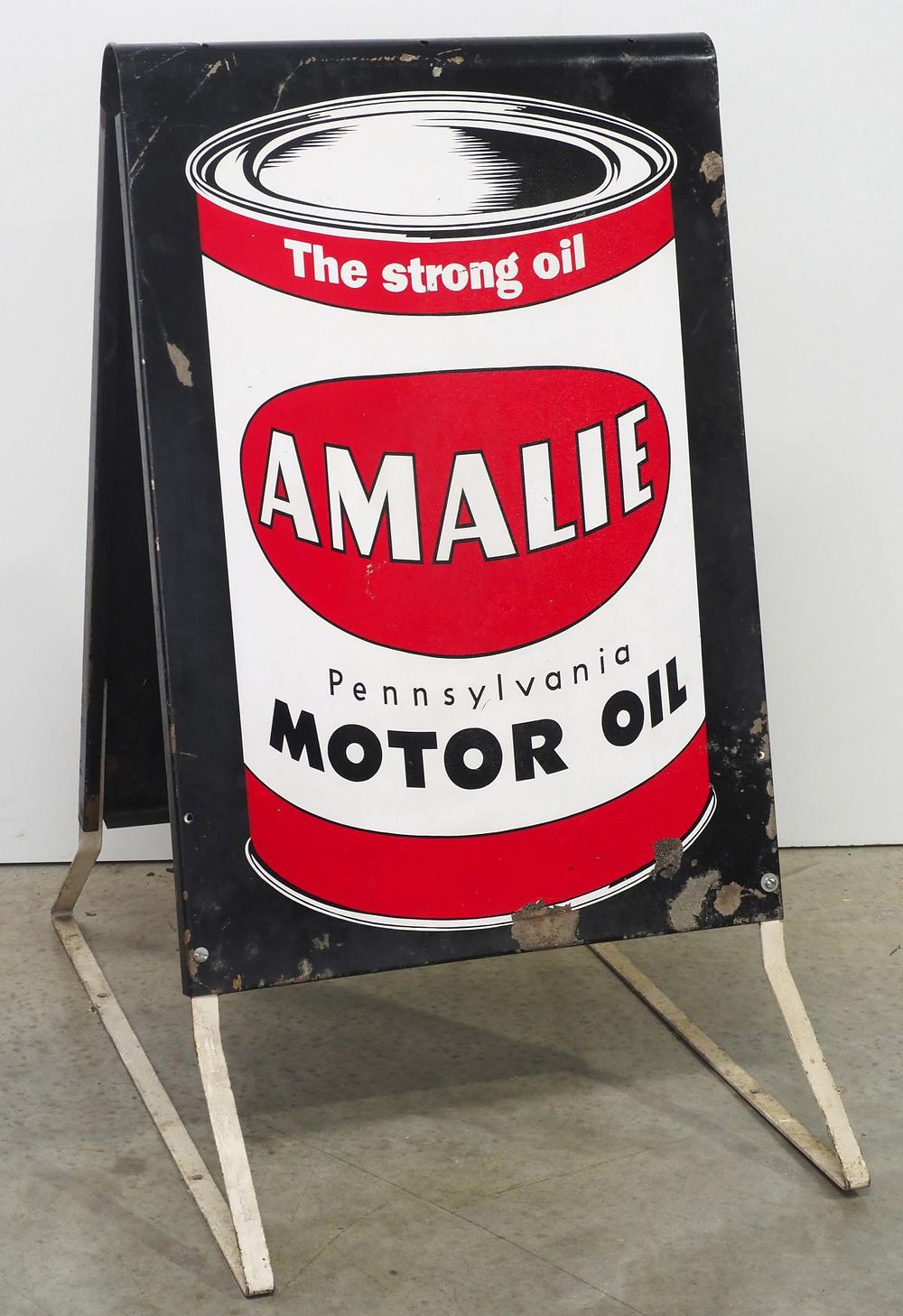Lot 1267: Amalie Motor Oil sidewalk sign
