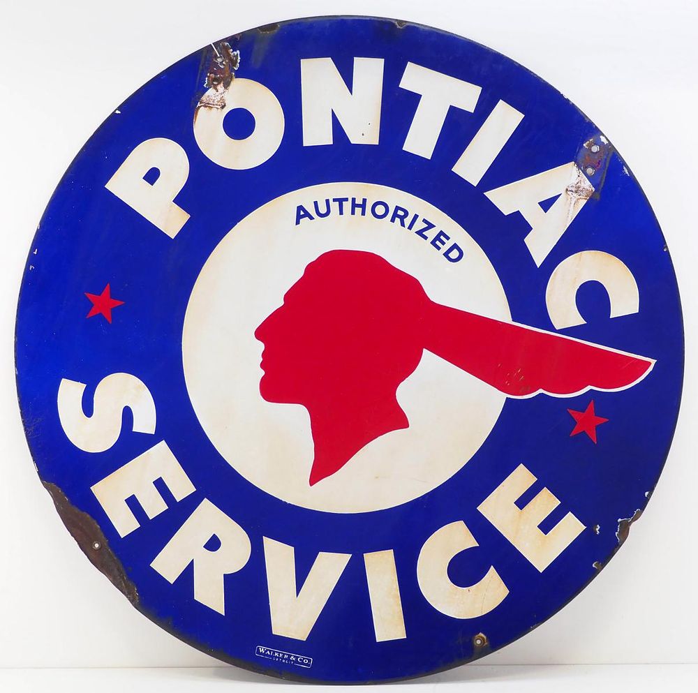 Lot 1292: Pontiac Service sign