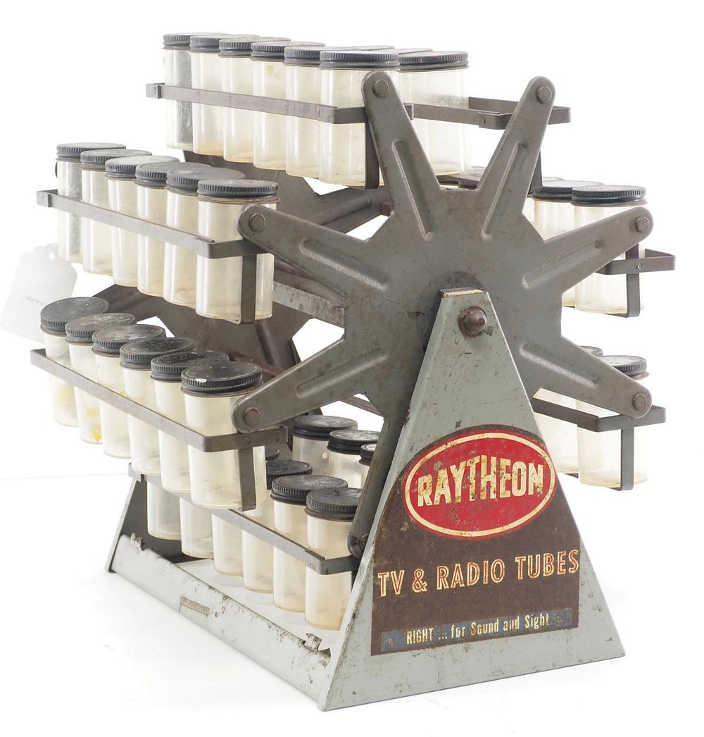 Lot 1319: 1950's Raytheon TV & Radio Tube display