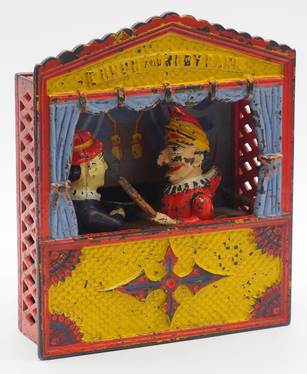 Lot 1323: "Punch and Judy" mechanical bank