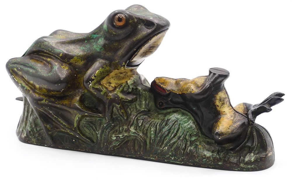 Lot 1325: "Two Frogs" mechanical bank