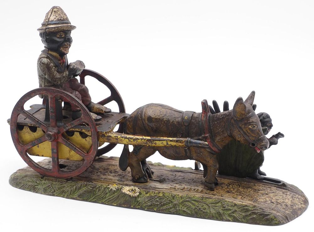 Lot 1327: "Bad Accident" cast iron mechanical bank