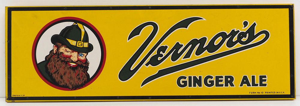 Lot 1332: Vernor's Ginger Ale sign