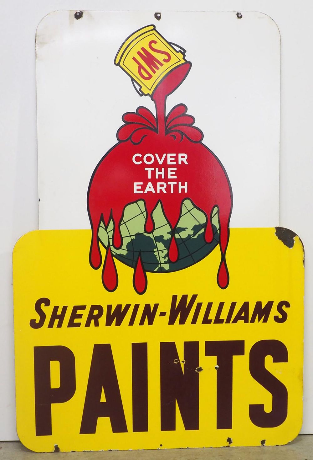 Lot 1337: Sherwin Williams Paints, Cover the Earth sign