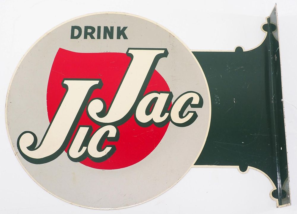 Lot 1340: Drink JicJac flanged sign