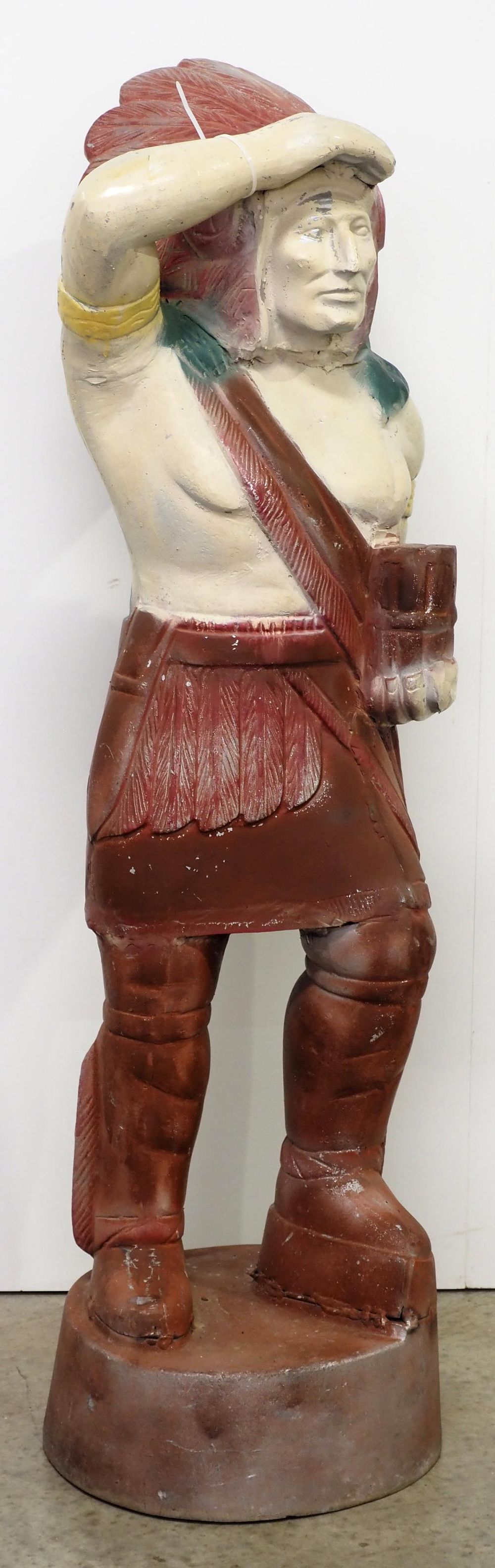 Lot 1361: Aluminum cigar store Indian statue