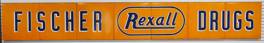Lot 1379: Fisher Rexall Drugs sign