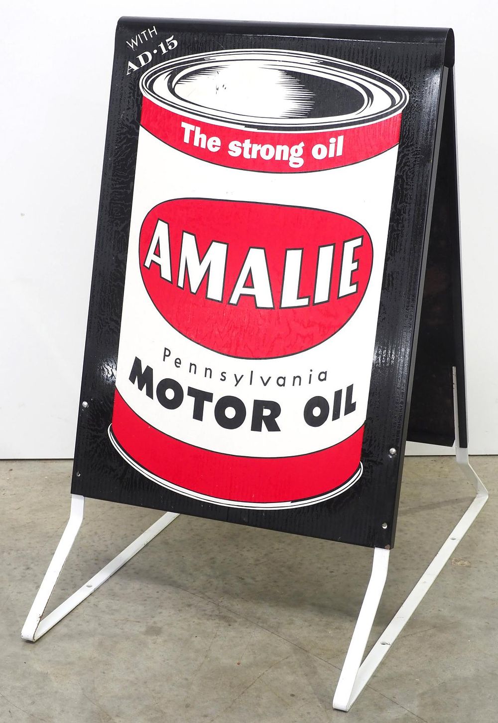 Lot 1386: Amalie Motor Oil sidewalk sign