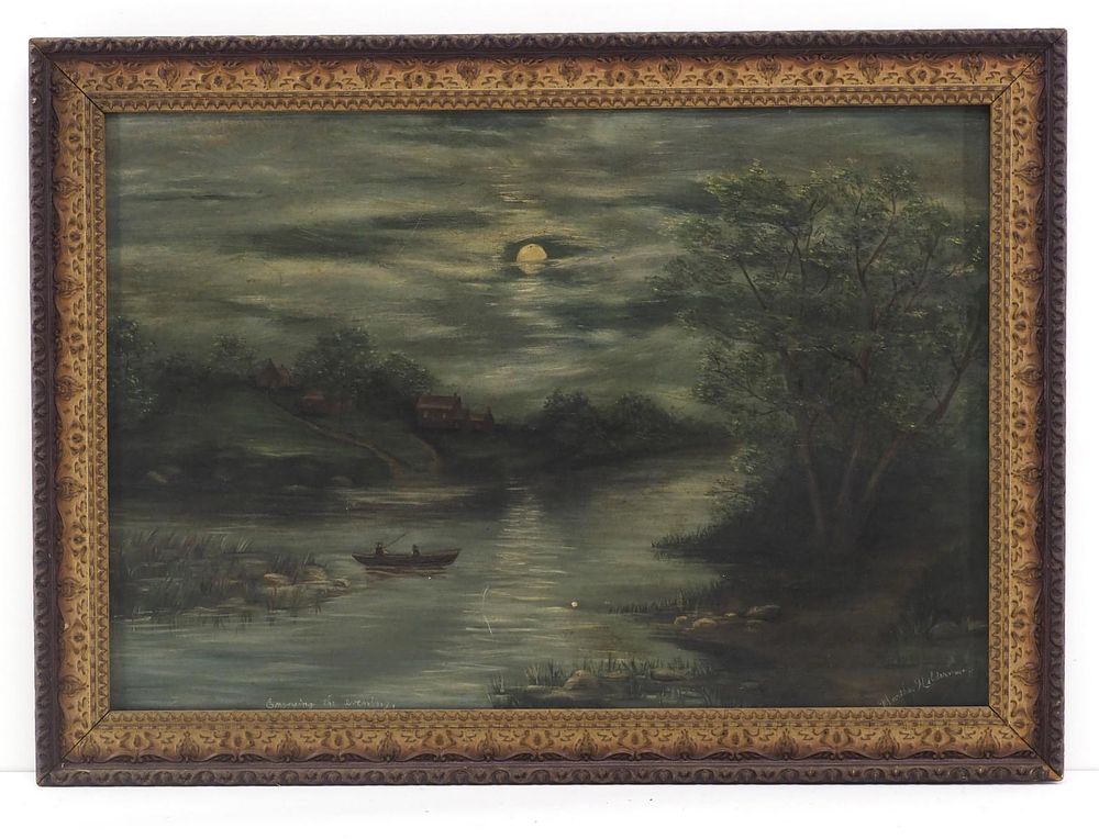 Lot 1403: "Enjoying The Evenings" painting by Holderman