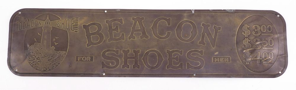 Lot 1422: Beacon Shoes sign