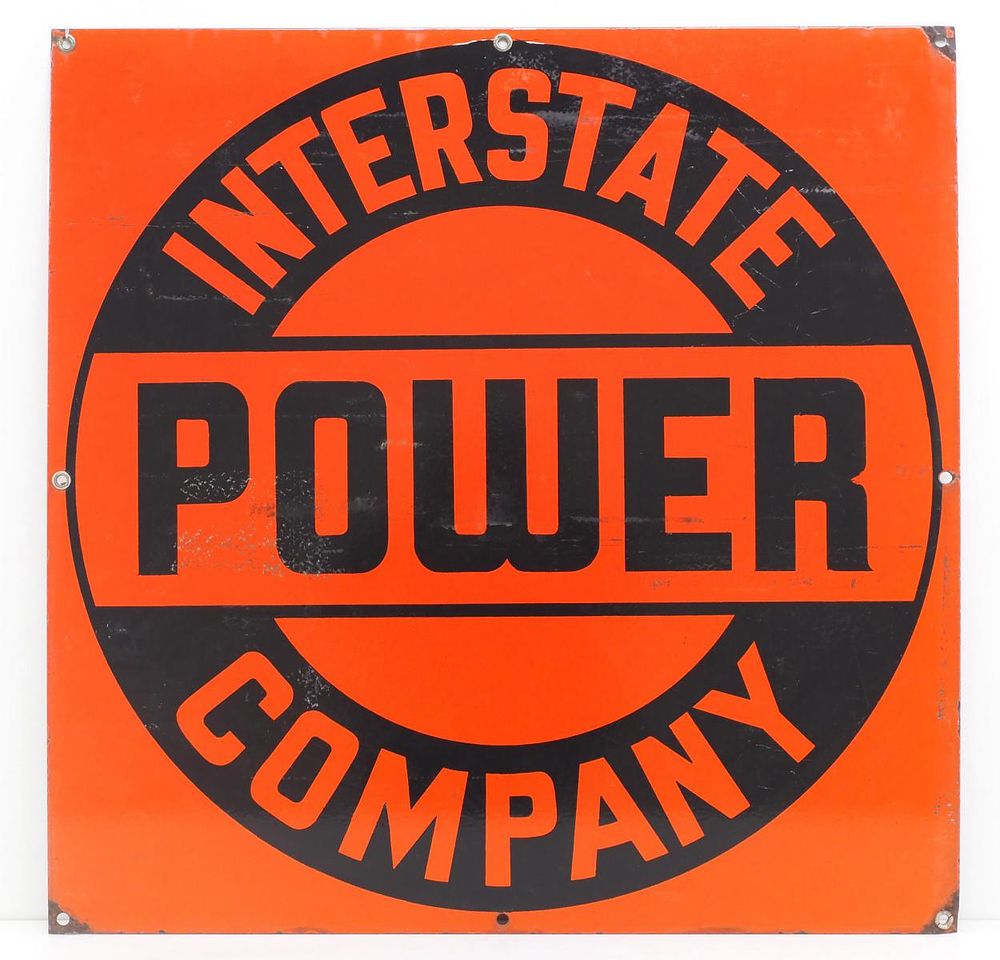 Lot 1429: Interstate Power Company sign