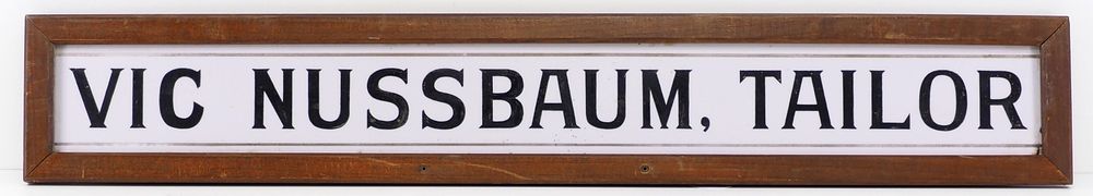 Lot 1432: Vic Nusbaum Tailor sign
