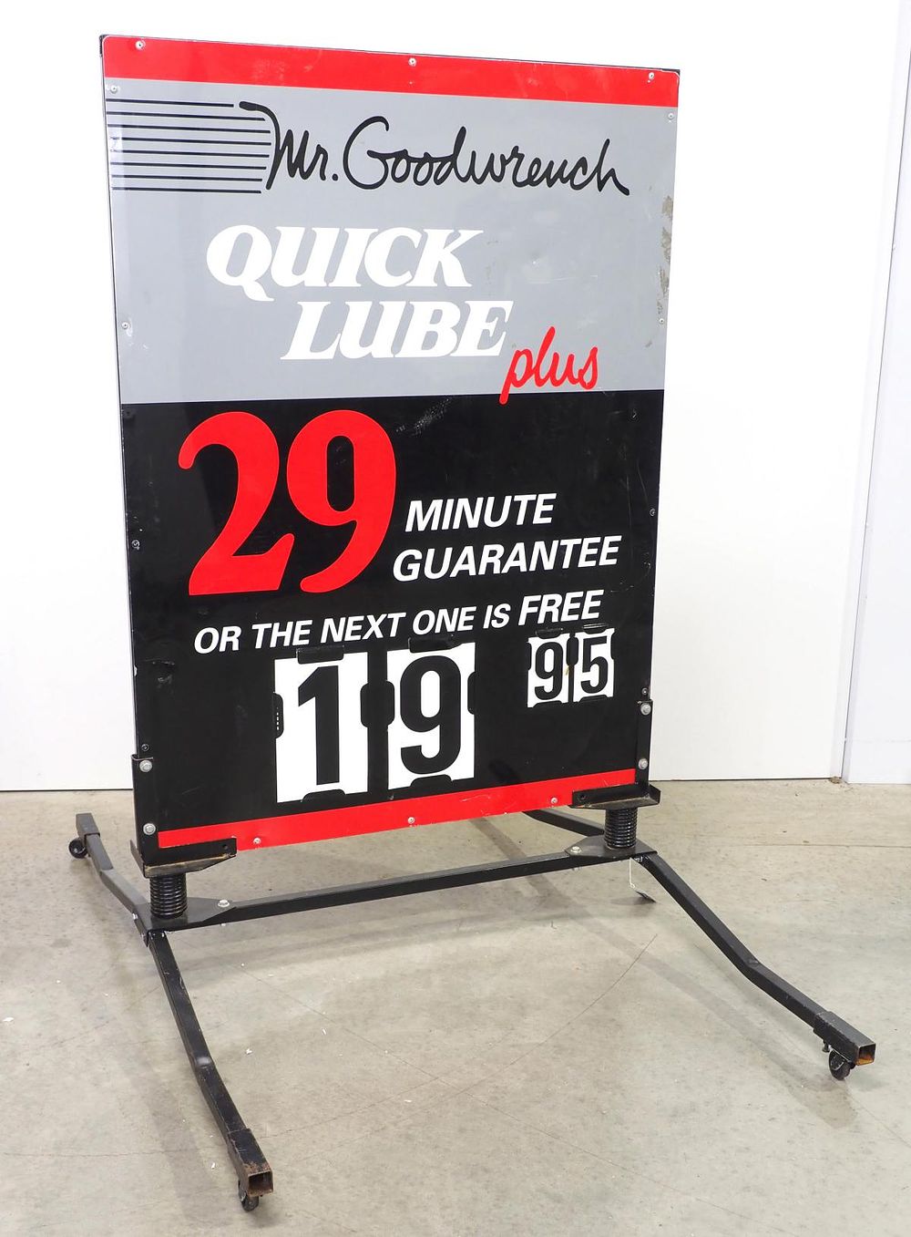 Lot 1433: Mr Goodwrench Quick Lube curb sign
