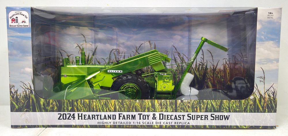 Lot 5172: Oliver 1650 HD Tractor with 2-Row Corn Picker