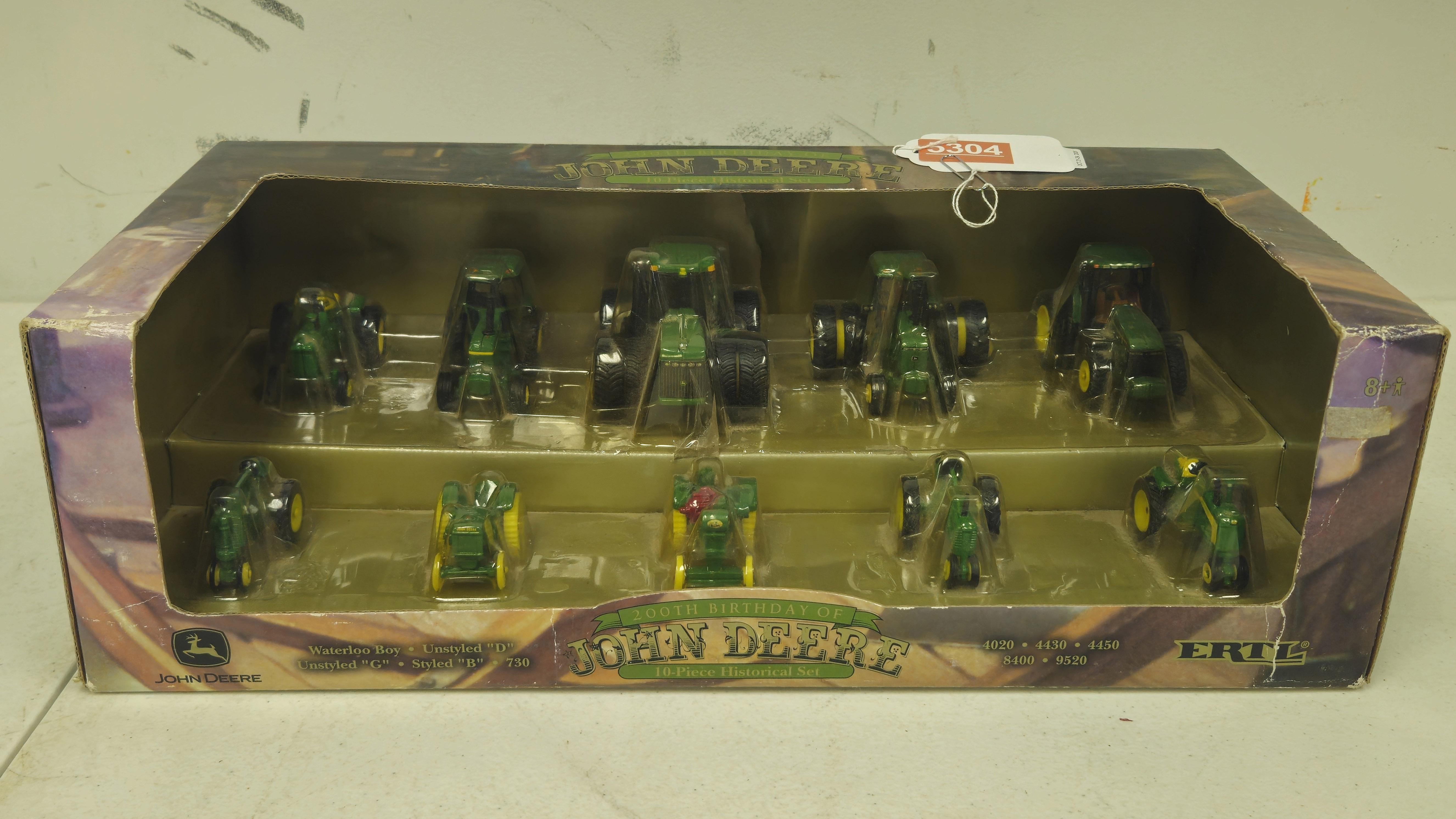 1/64 Scale John Deere 10-pc Mini Tractor Set