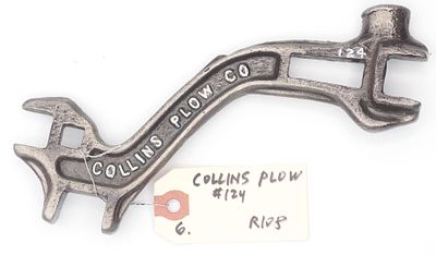 7.5''L "Collins Plow Co", on back "124", Quincy IL wrench-hammer, R108