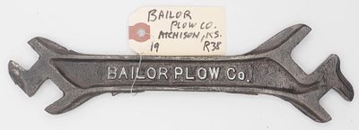 9.25''L "Bailor Plow Co", on back "Atchison Kan C 49"