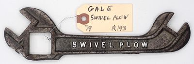 9''L "Gale", on back "Swivel Plow", 1" BE, R193