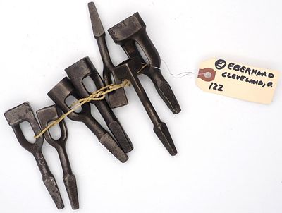 (6) Eberhard brace socket wrenches with logo of E in circle, 3.5"L each