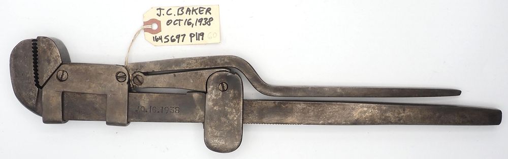 Lot 164: 17.5''L "JC Baker Pat Appld For", RARE!