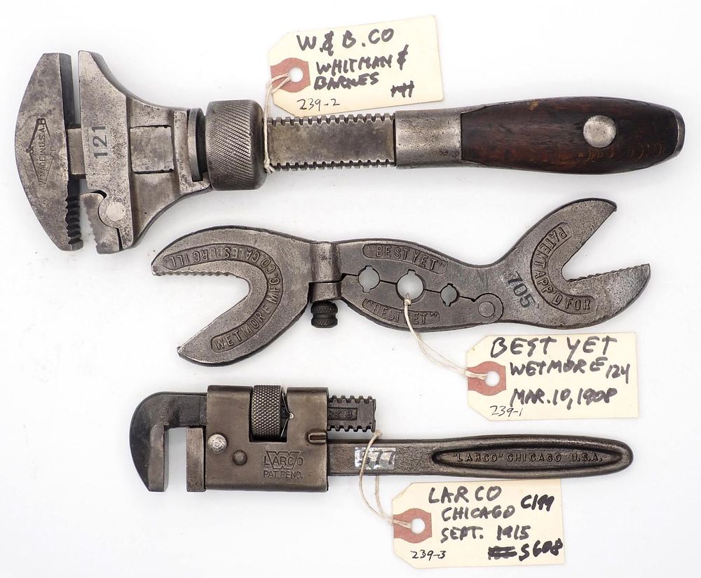 Lot 239: (3) Wrenches