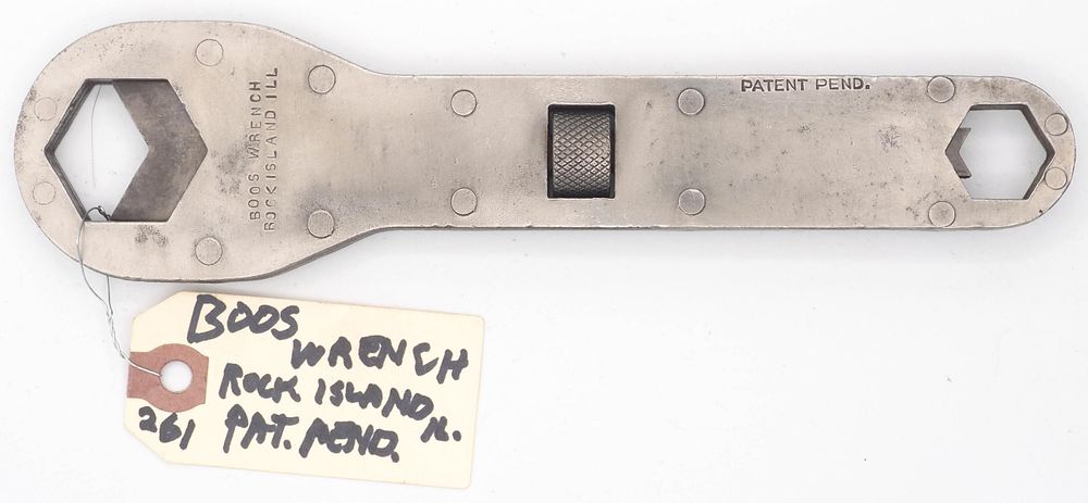 Lot 261: 8.25''L "Boos Wrench Rock Island ILL"